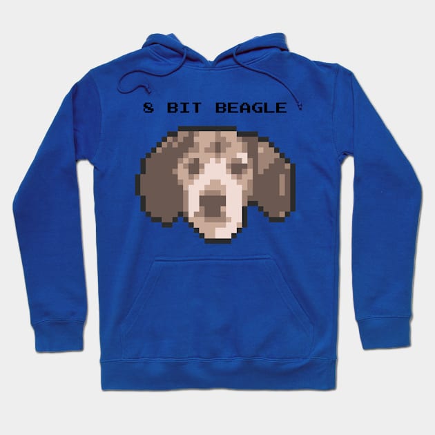 8 Bit Beagle - Retro Pixel Art dog Hoodie by Wee Gem Tees